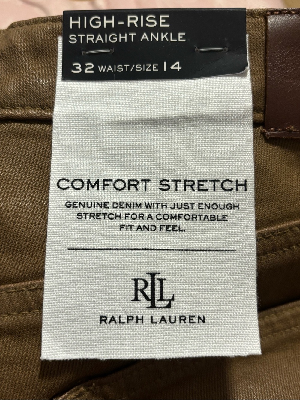 Size 14 Ralph Lauren Honey Tan Pants (READ DESCRIPTION) - Picture 4 of 4